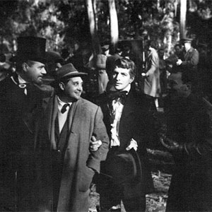 Antonio Annaloro sul set del film Romanticismo, 1950