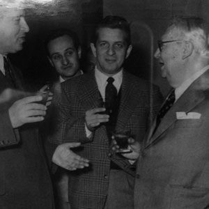 Antonio Annaloro con Franco Alfano in occasione della ripresa del Cyrano de Bergerac - Teatro Massimo, Palemo, 1953